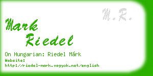 mark riedel business card